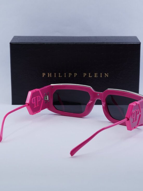 Philipp Plein SPP119M Rose Venus 07BE Rectangle Sunglasses - Polished Fuchsia main image 9